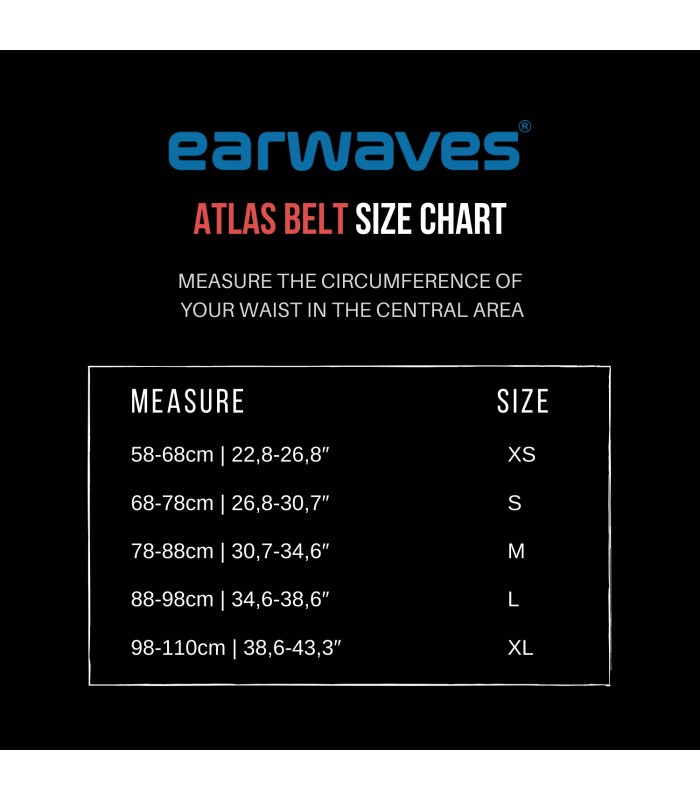 Atlas weightlifting belt - Black - Earwaves®